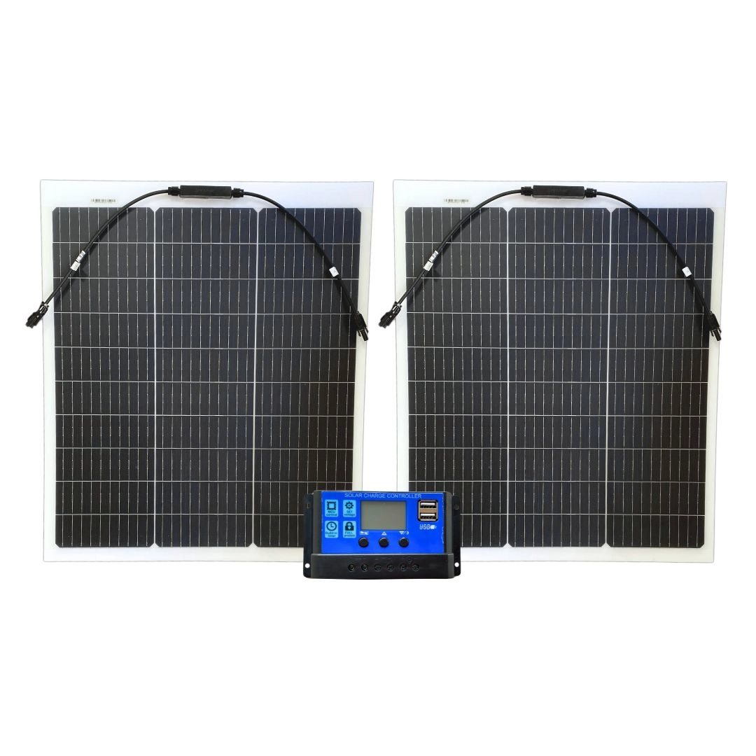 Kit Par Painel Solar Caminhão MotorHome 70w + Controlador