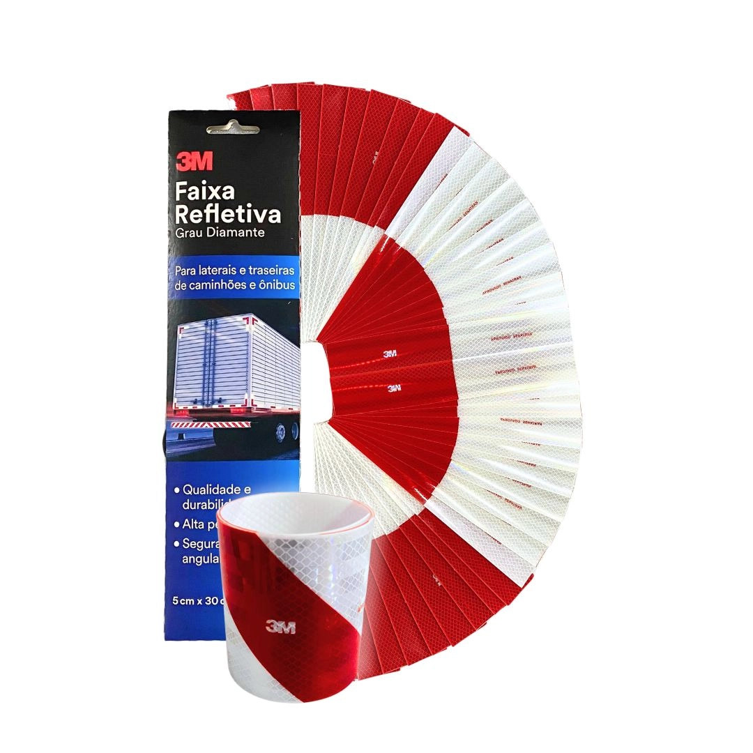 Kit 50 Faixas Refletivas Lateral e Parachoque 3M Original