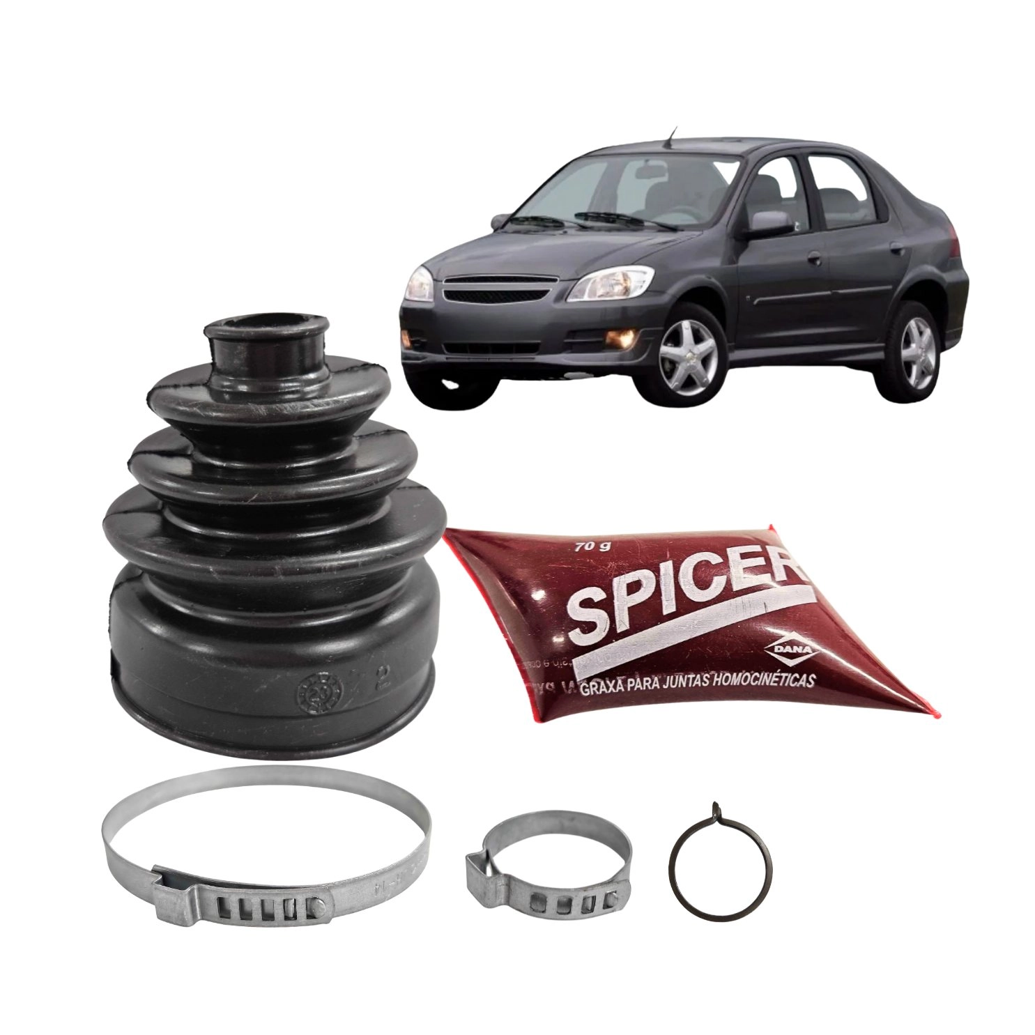 Kit Reparo Coifa Homocinetica Para Prisma 1.4 06 a 13 Roda