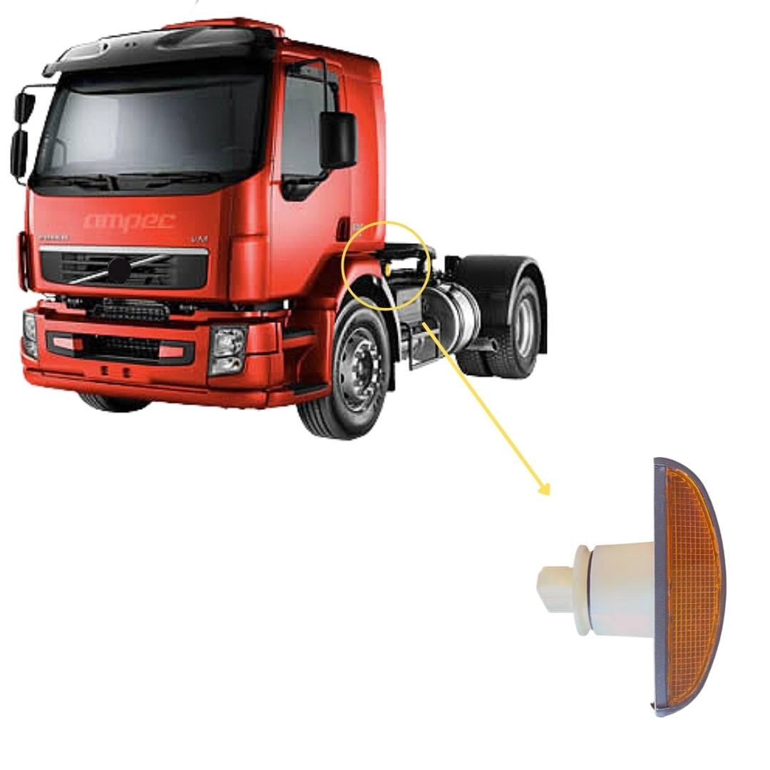Lanterna Lateral Paralama Para Volvo VM c Soquete