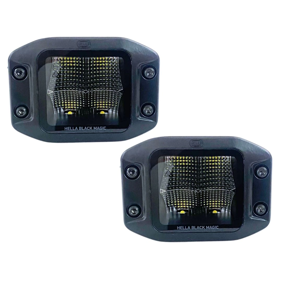 Par Farol Milha Auxiliar LED Parachoque Embutir Bivolt 12/24v Universal Hella 1FA358176831