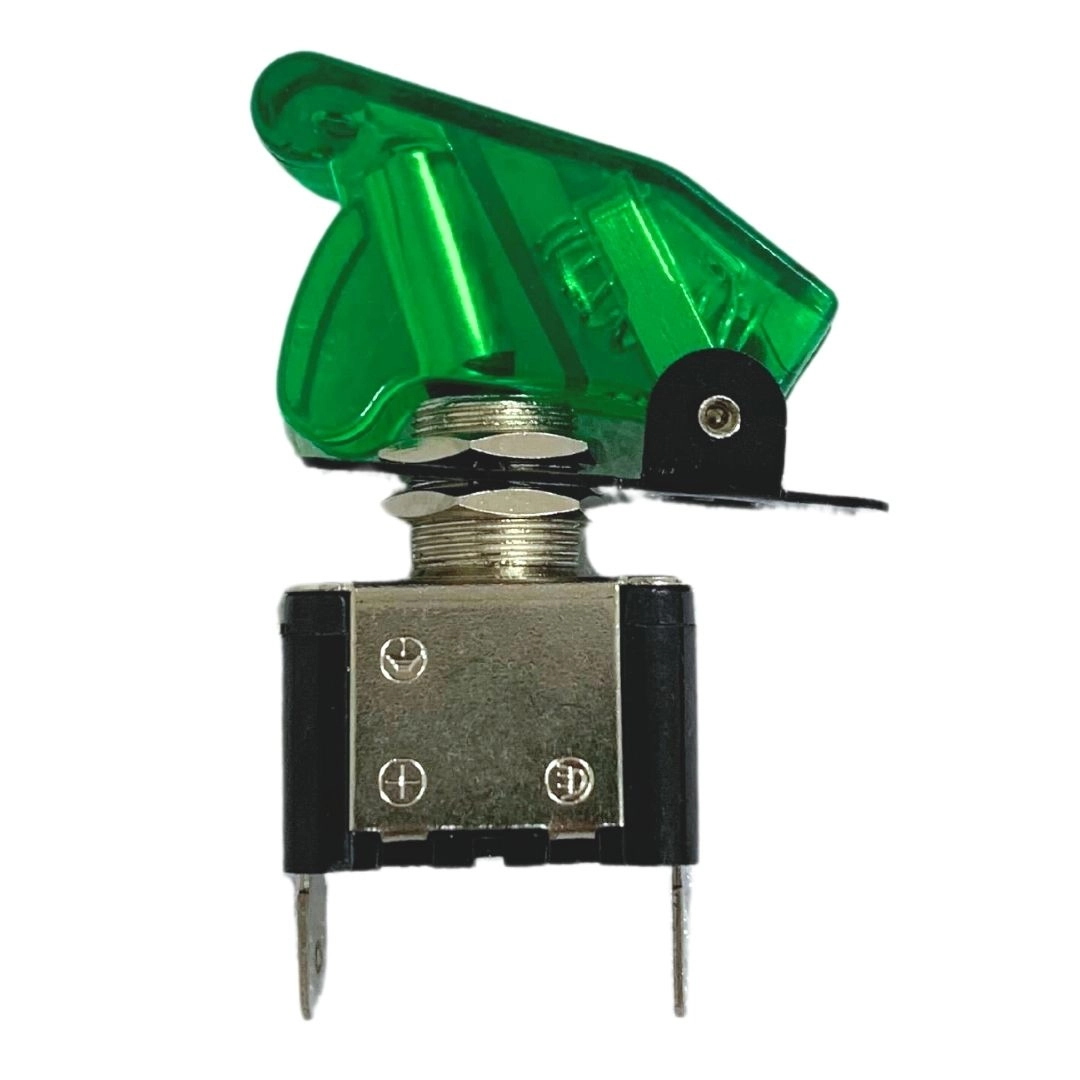 Kit 2 Chave Botão Liga Desliga 2 Posições 12v Capa Verde LED