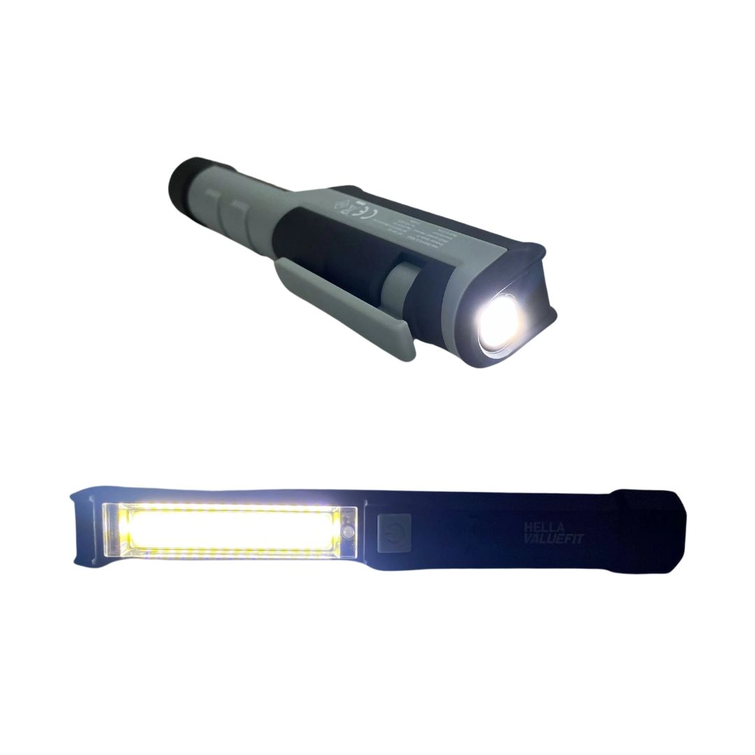 Lanterna Mão Led Pen Light Hella 17cm 2 Função Recarregável 
