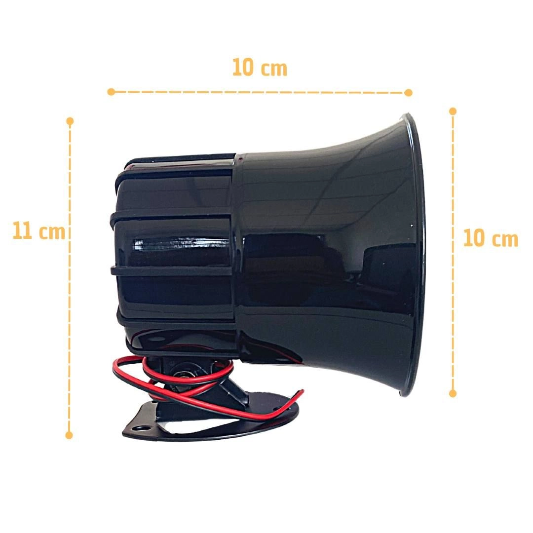 Sirene Alarme Residencial Automotivo Geral 12V 120dB 2 Tons