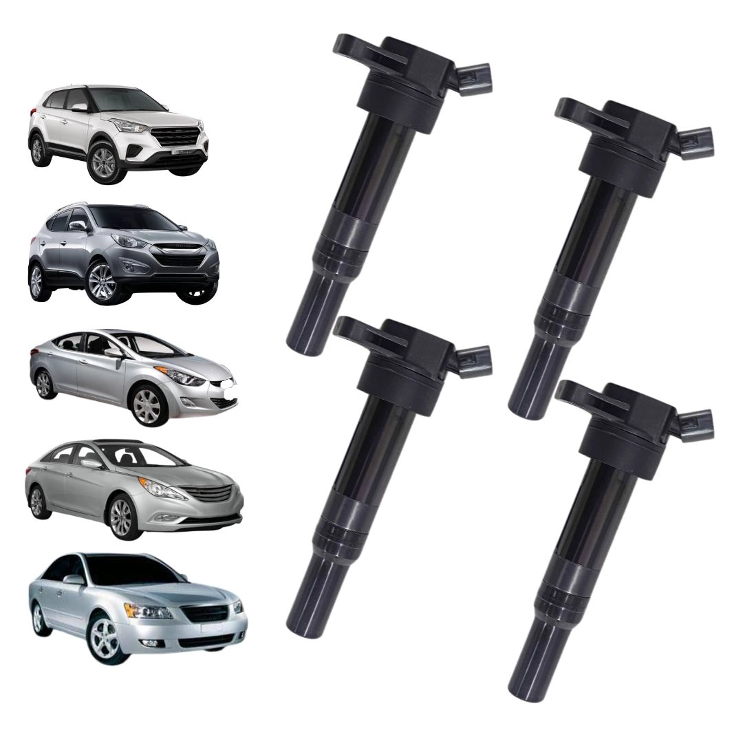 Kit 4 Bobina de Ignição Para Creta Elantra IX35 Sonata Hella Kit 4 Bobina de Ignição Para Creta Elantra IX35 Sonata Hella