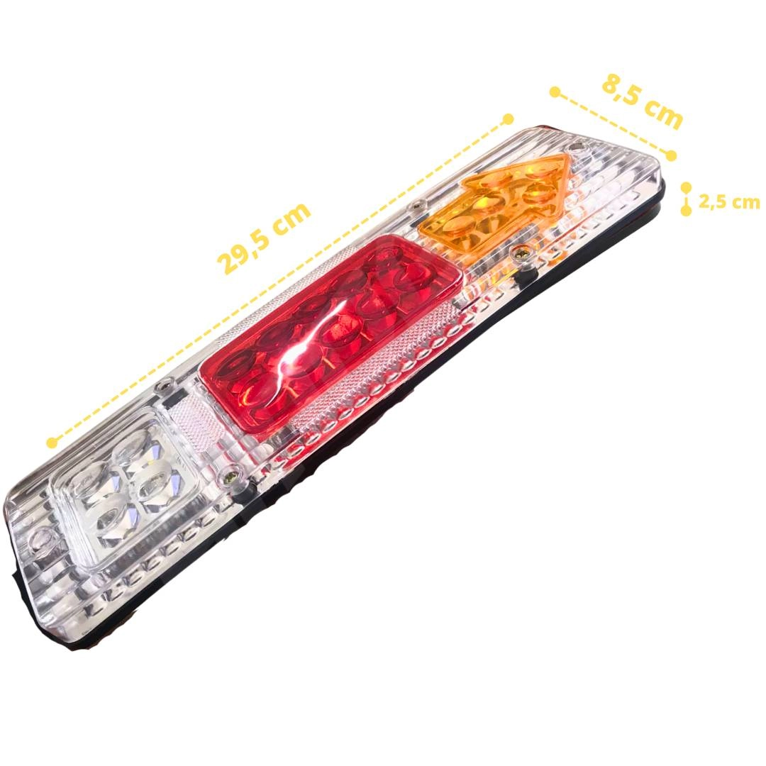 Par Lanterna Traseira Caminhão Carreta Cristal 12V 24V Par Lanterna Traseira Caminhão Carreta Cristal 12V 24V