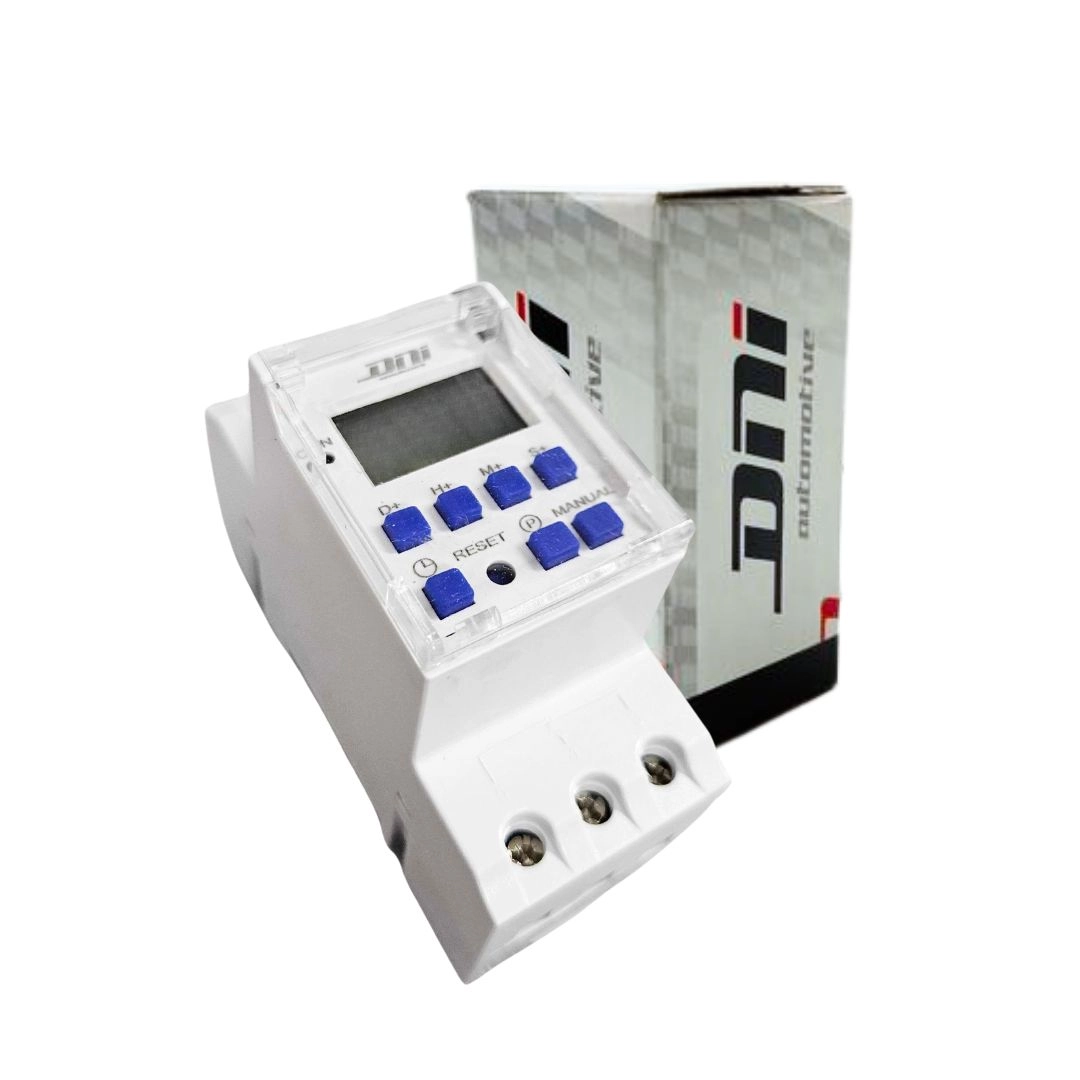 Timer Digital Trilho Quadros 220V 56 Programações DNI 6621