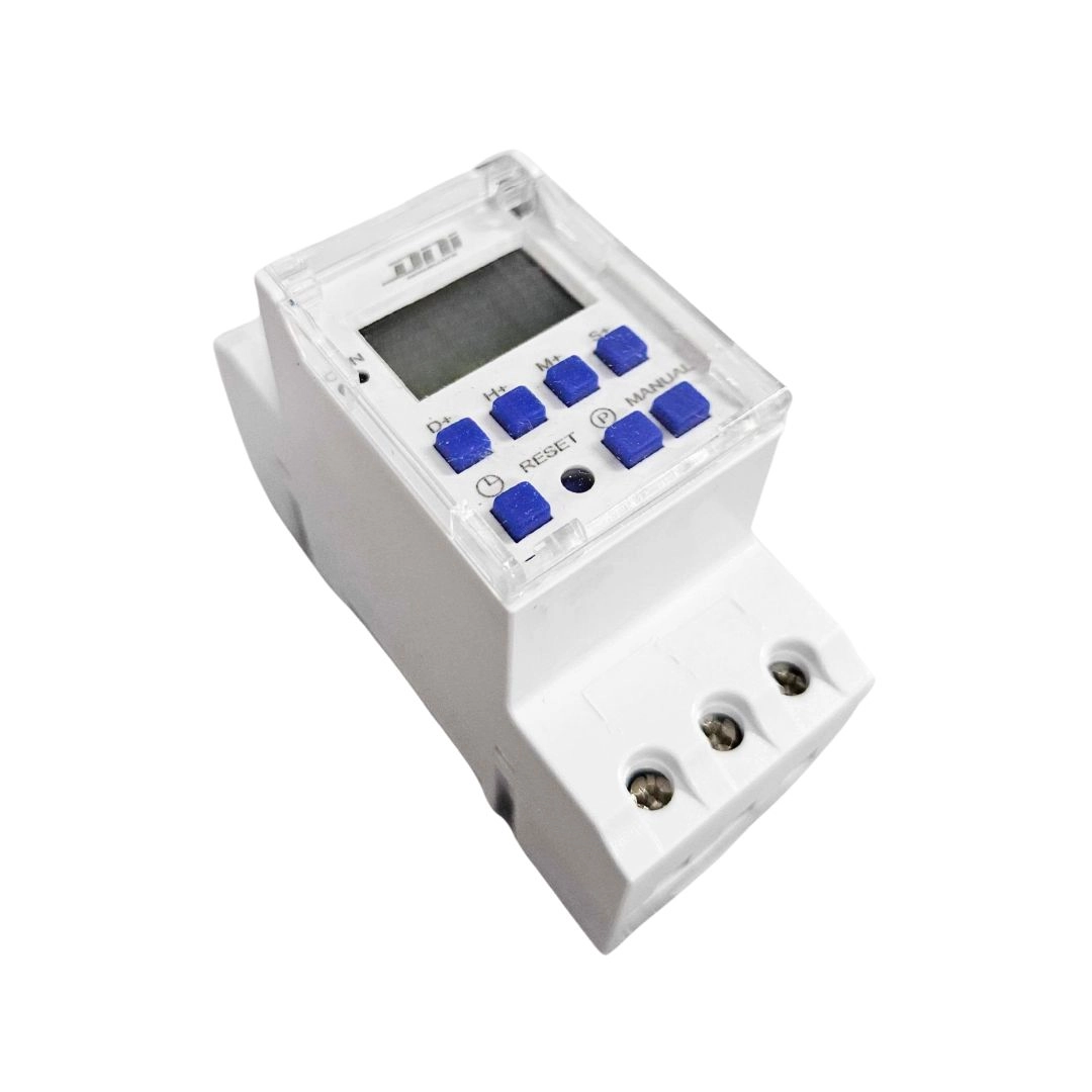 Timer Digital Trilho Quadros 220V 56 Programações DNI 6621