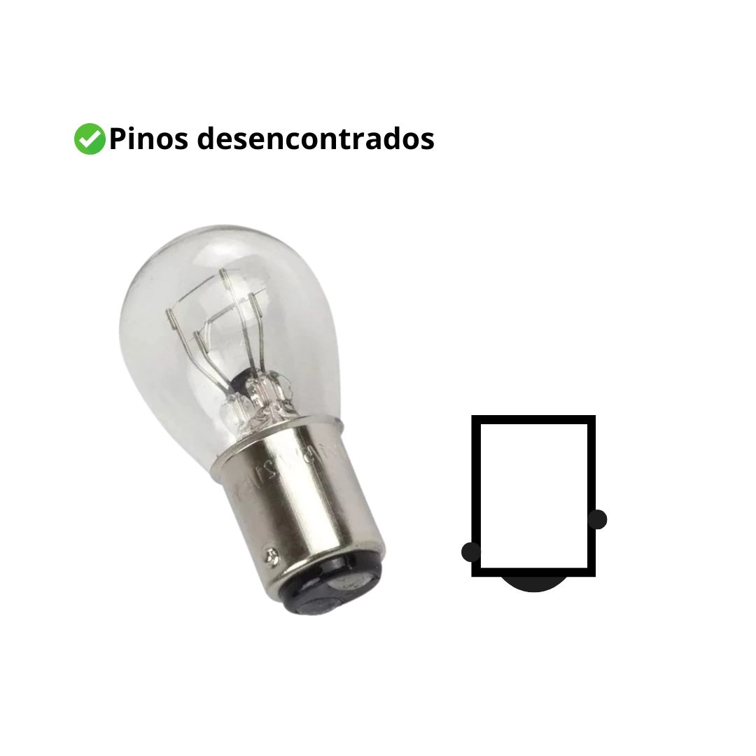 Kit 10 Lampadas 21/5w 2 Polos 12V Gauss 1034 - GL1034 Lampada P21/5w 2 Polos Freio Posição Ré Kit 10 Lampadas 21/5w 2 Polos 12V Gauss 1034 - GL1034 Lampada P21/5w 2 Polos Freio Posição Ré