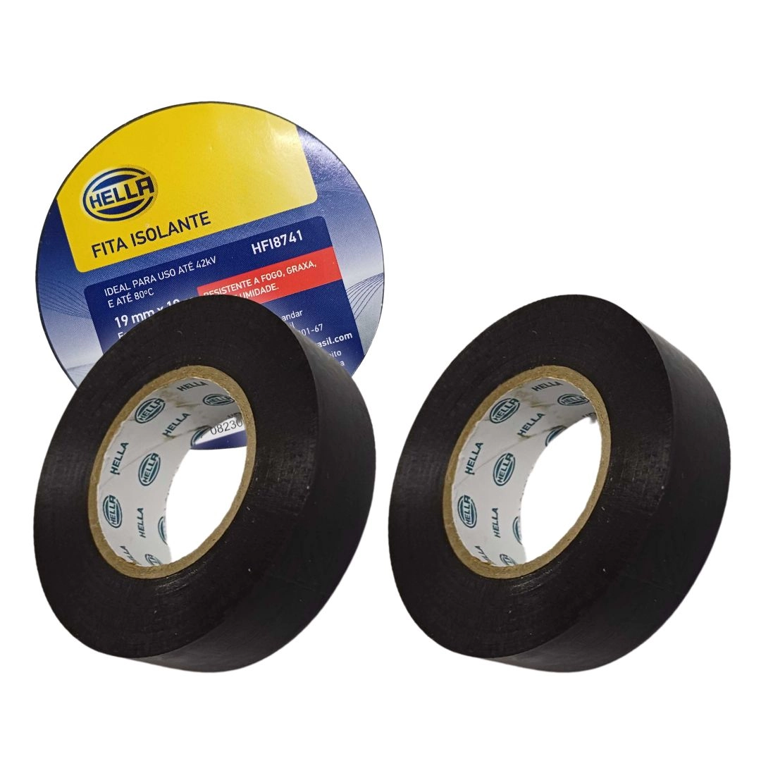 Par Fita Isolante 19mm 10m Resistente Fogo Umidade Hella