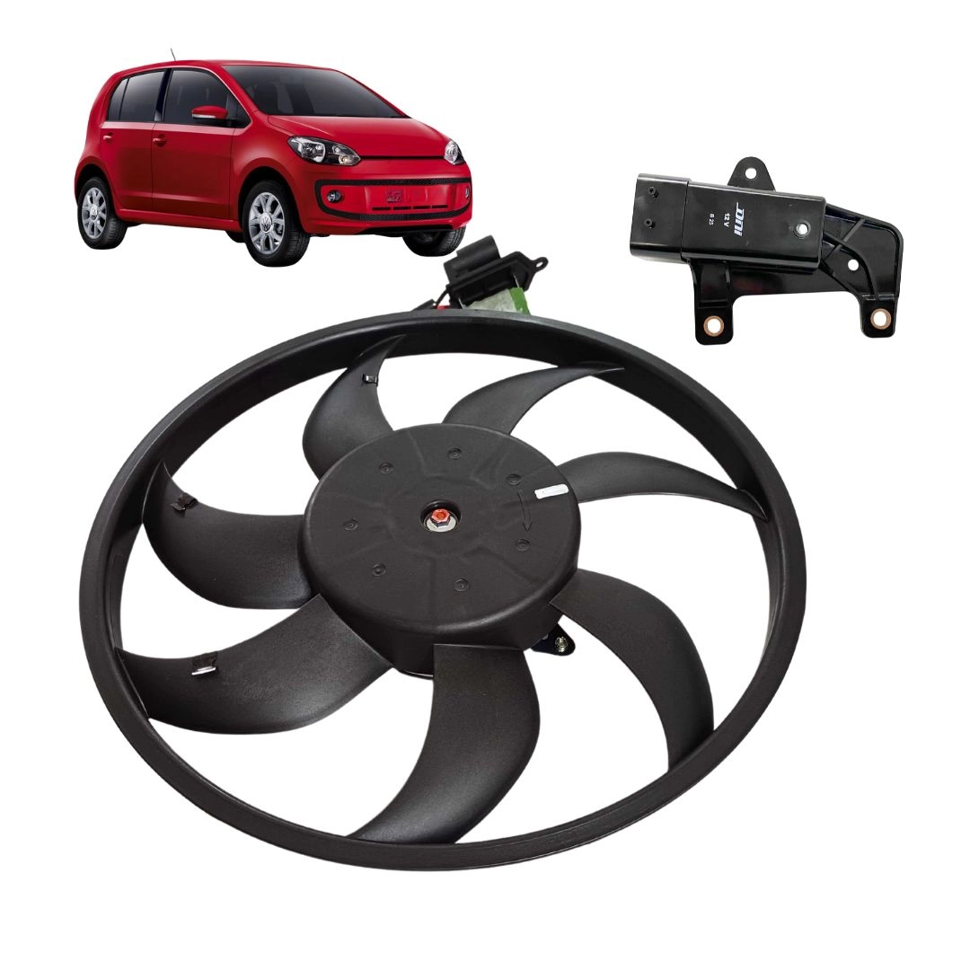Ventoinha Radiador e Modulo Para Up 2014 a 2016 Com Ar
