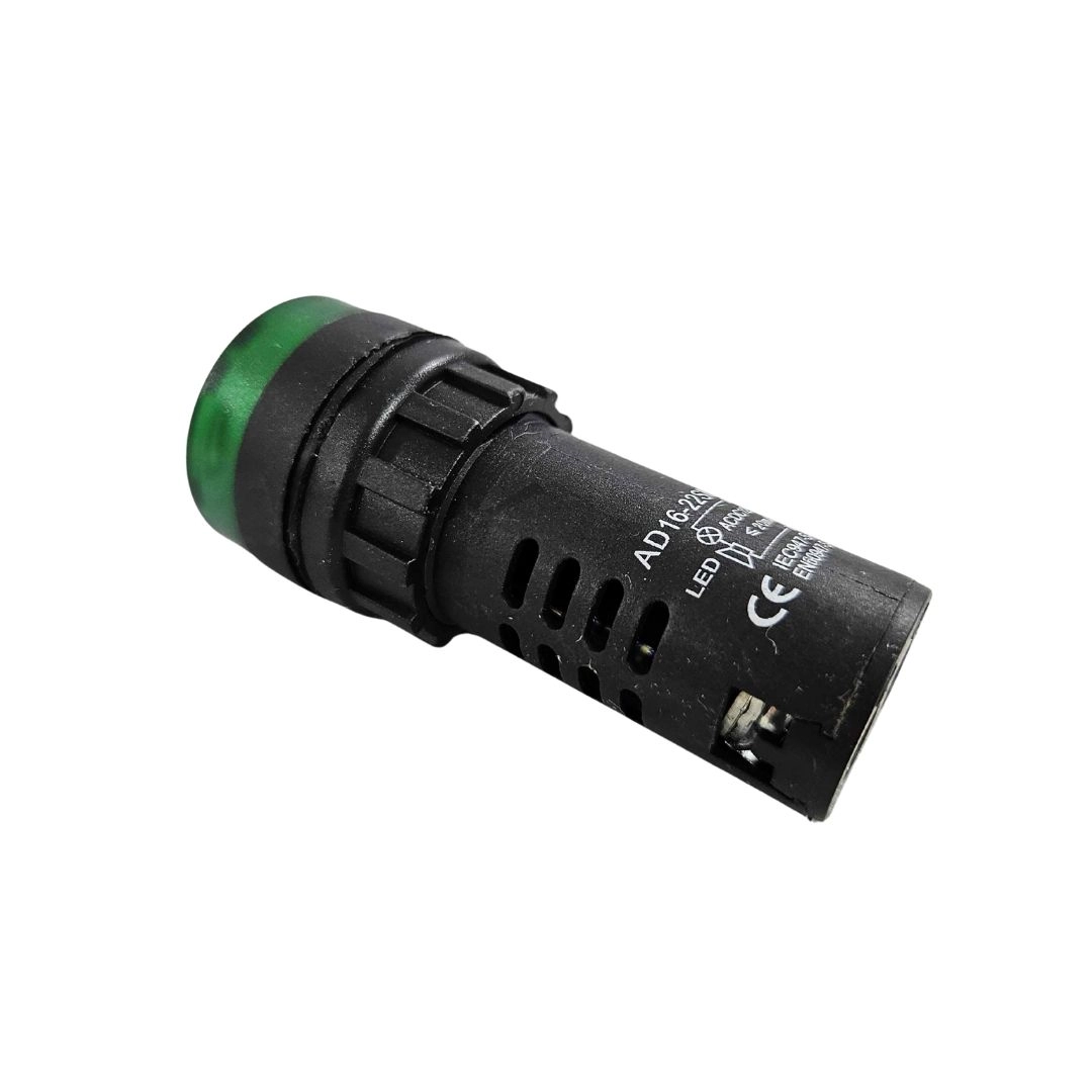 Alarme Sonoro Buzzer Sinaleiro LED Verde Audiovisual 12Vdc