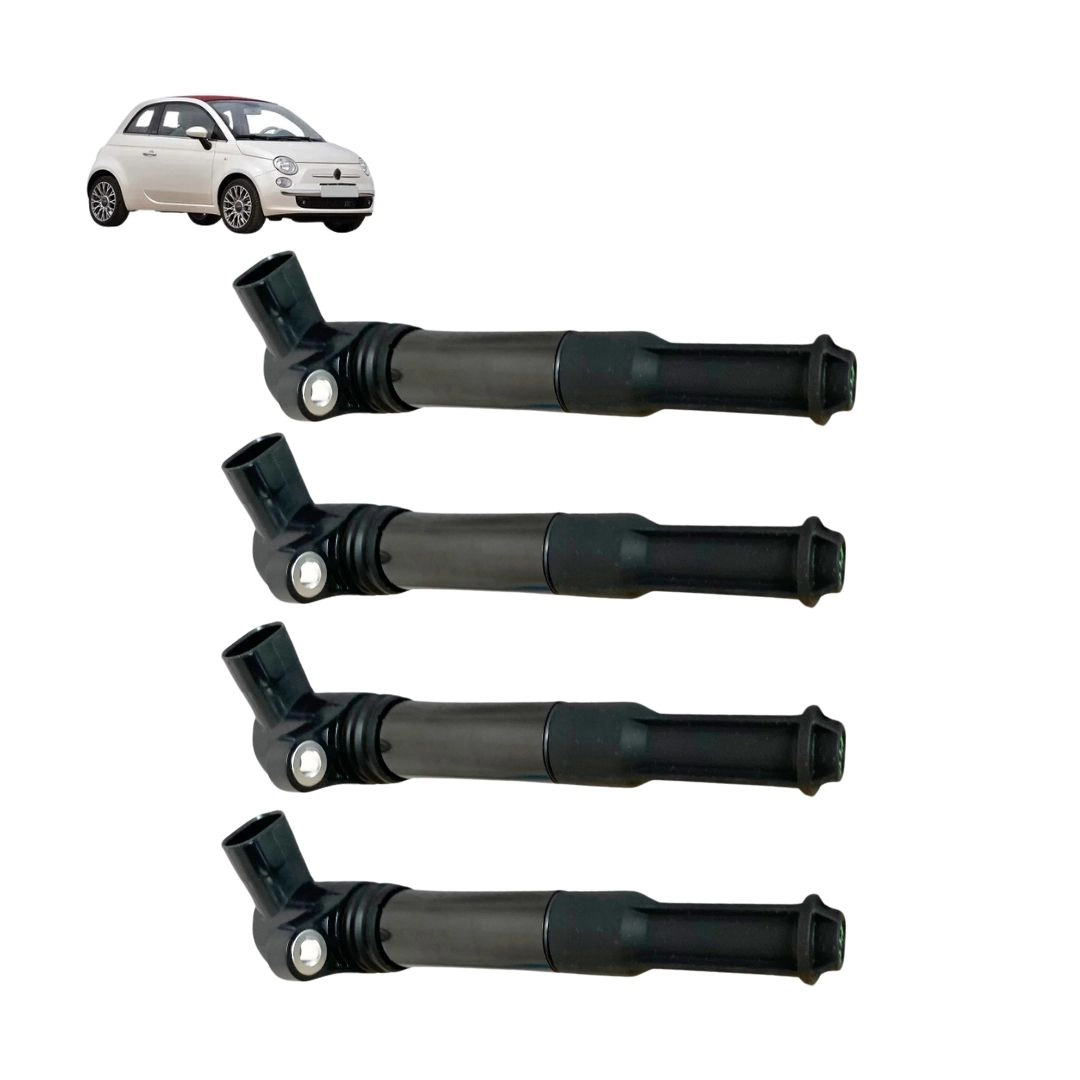 Kit 4 Bobina de Ignição para Fiat 500 1.4 2011 a 2015 Hella
