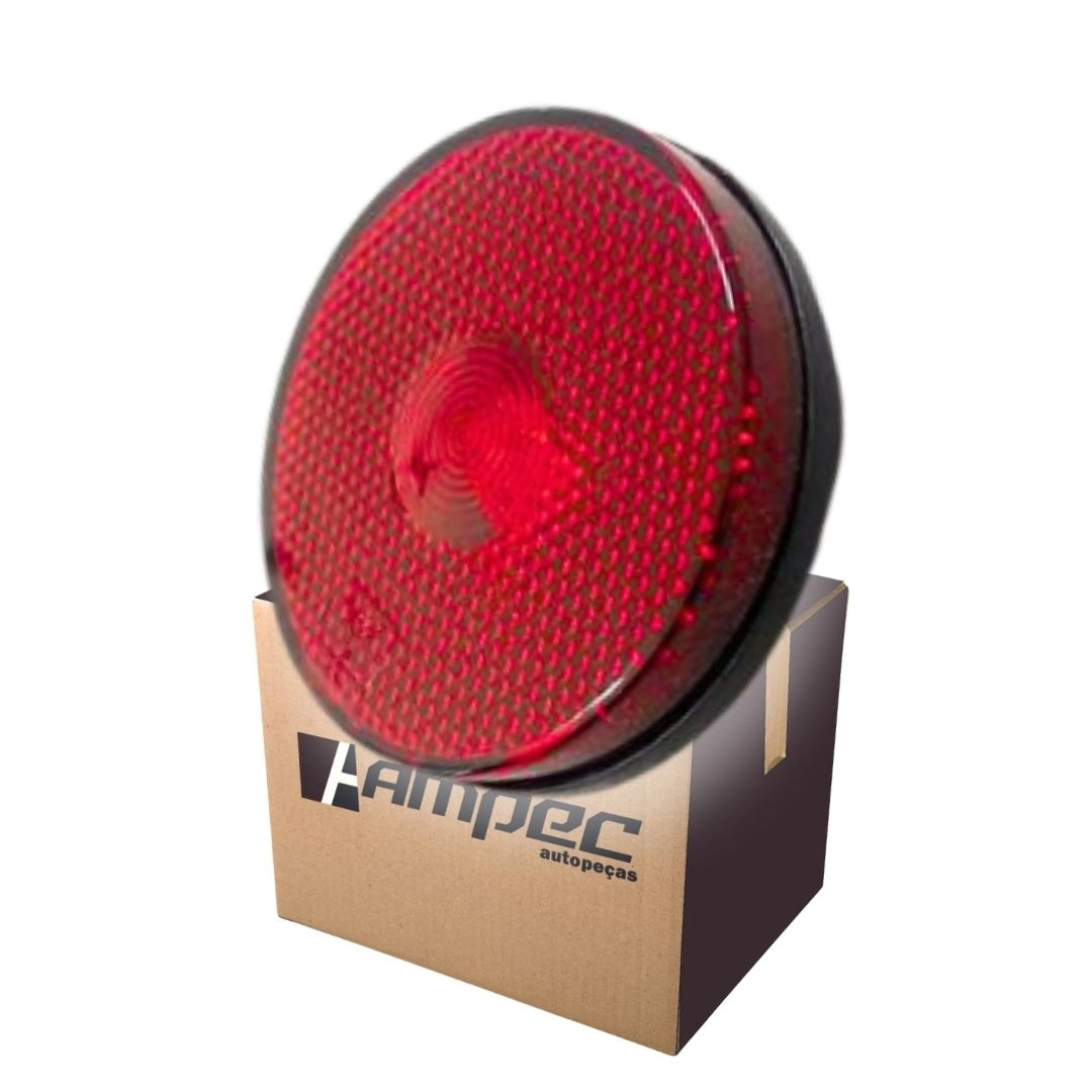 Lanterna Lateral Implemento P 65mm Sem Suporte LED Vermelha Para Carreta Caminhão Trailer Reboque