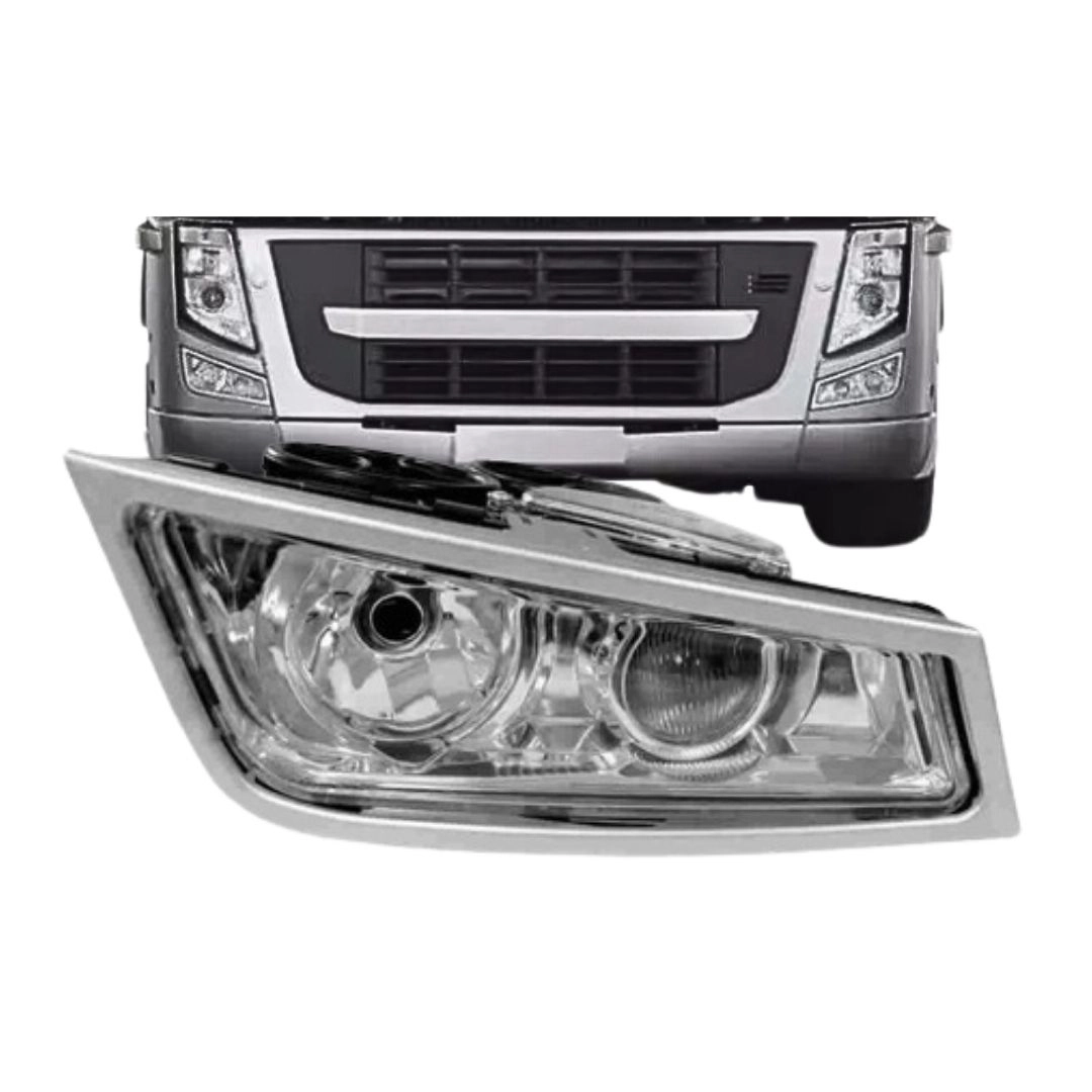 Farol Auxiliar Milha e Neblina Foco Duplo Com Moldura Para Volvo FM FH Lado Direito Farol Auxiliar Milha e Neblina Foco Duplo Com Moldura Para Volvo FM FH Lado Direito