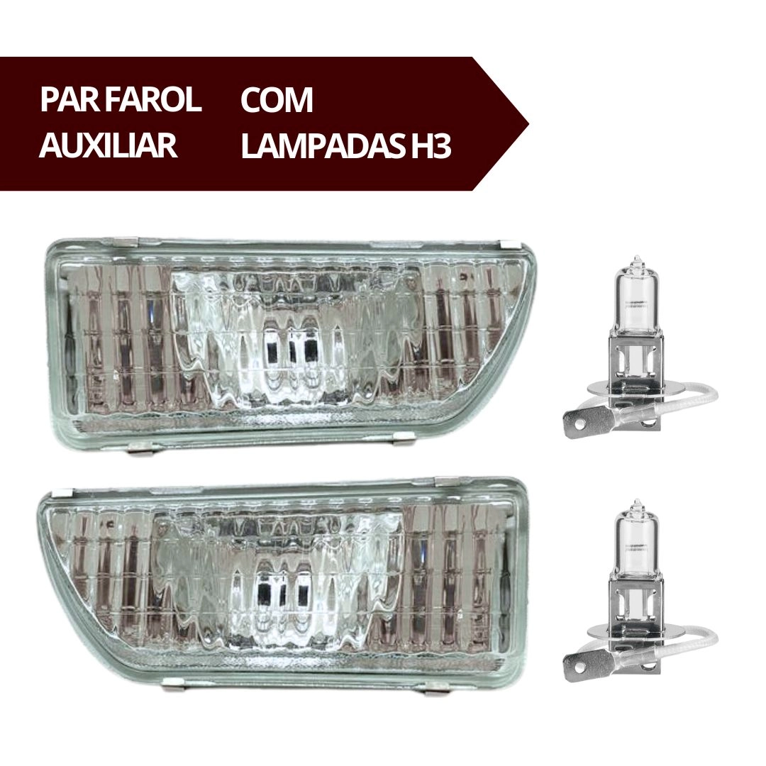 Kit Farol e Milha Para Gol Parati Quadrado G1 91 a 95 Vidro Kit Farol e Milha Para Gol Parati Quadrado G1 91 a 95 Vidro