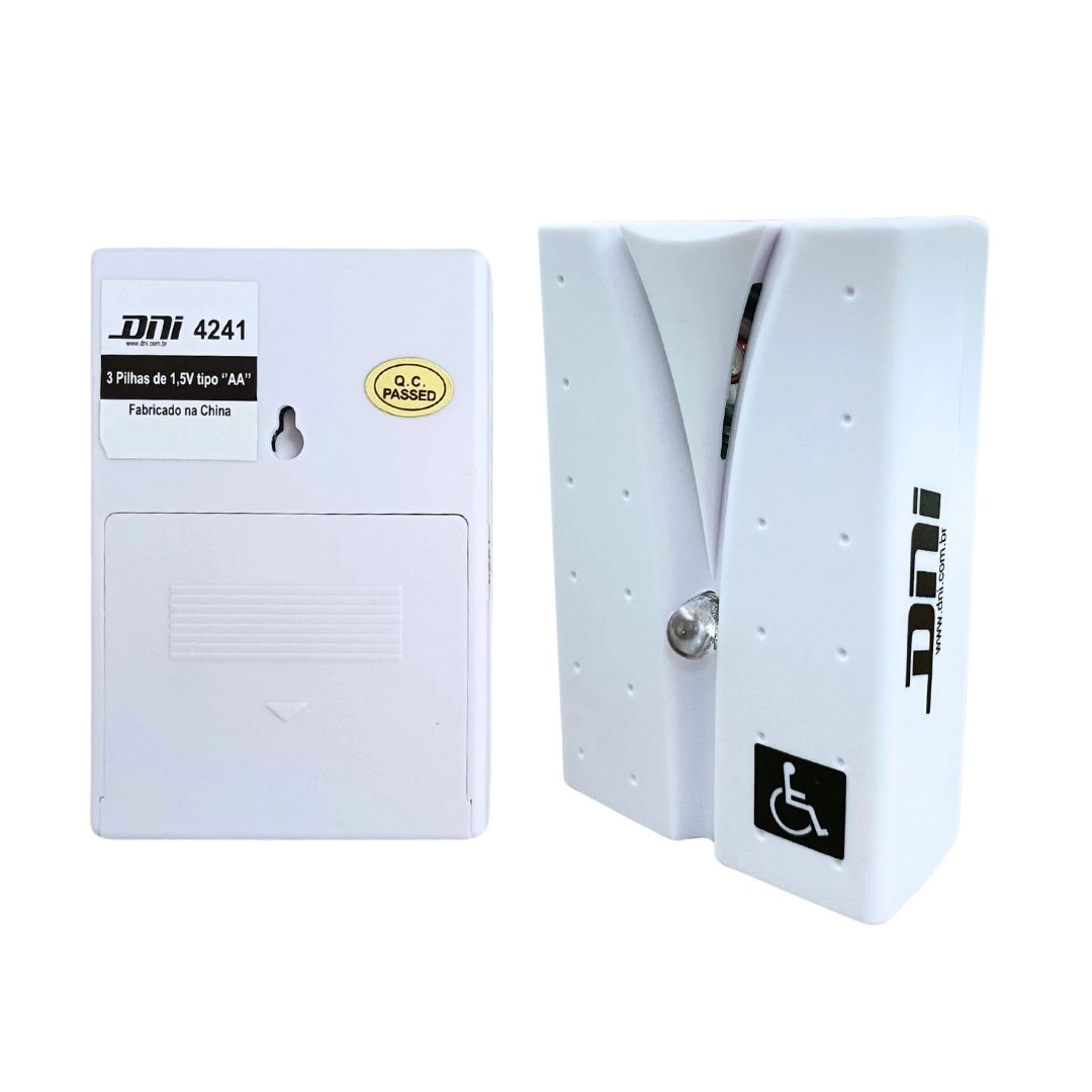 Alarme Campainha de Emergência para Banheiro PNE PCD e Idosos Sem Fio Bivolt DNI4241 Alarme Campainha de Emergência para Banheiro PNE PCD e Idosos Sem Fio Bivolt DNI4241