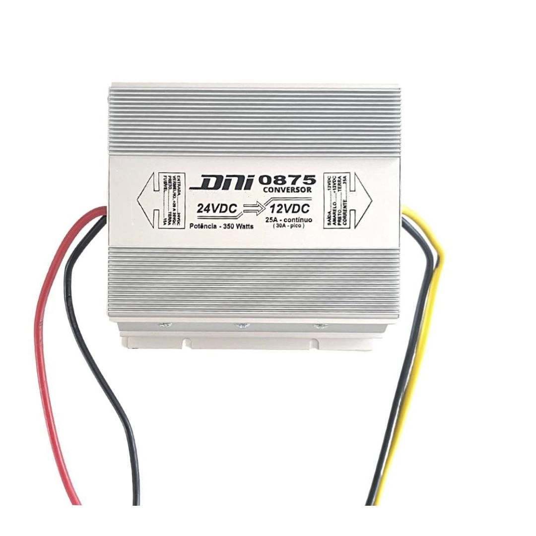 Conversor Redutor de Tensão de 24V para 12V 350W Inversor Conversor Redutor de Tensão de 24V para 12V 350W Inversor