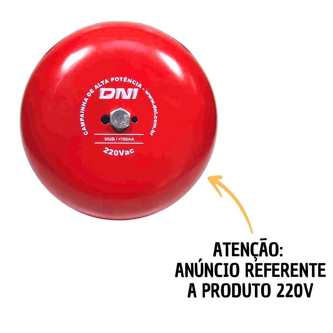 Campainha Sirene Gongo Escola Hospital Empresa Potencia 220V
