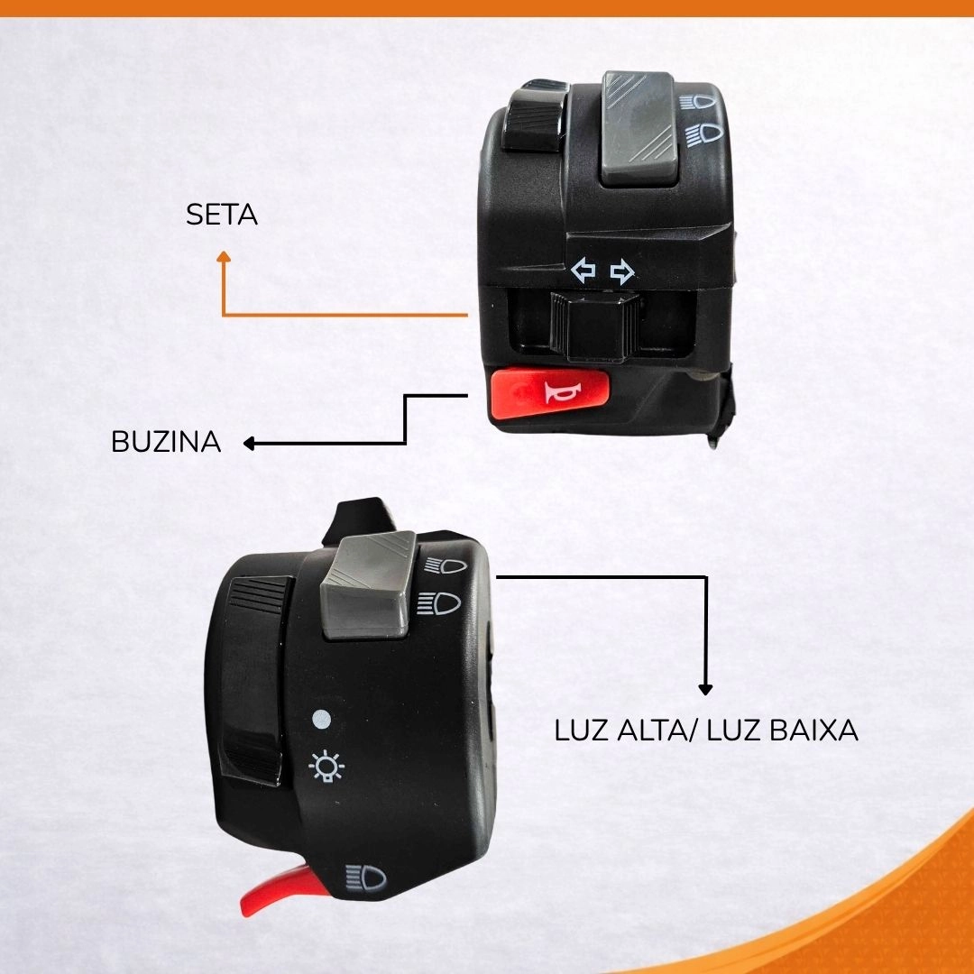 Chave de Luz Farol Buzina e Pisca Para Yamaha Factor 125 YBR 2009 a 2013 Magnetron 90235500