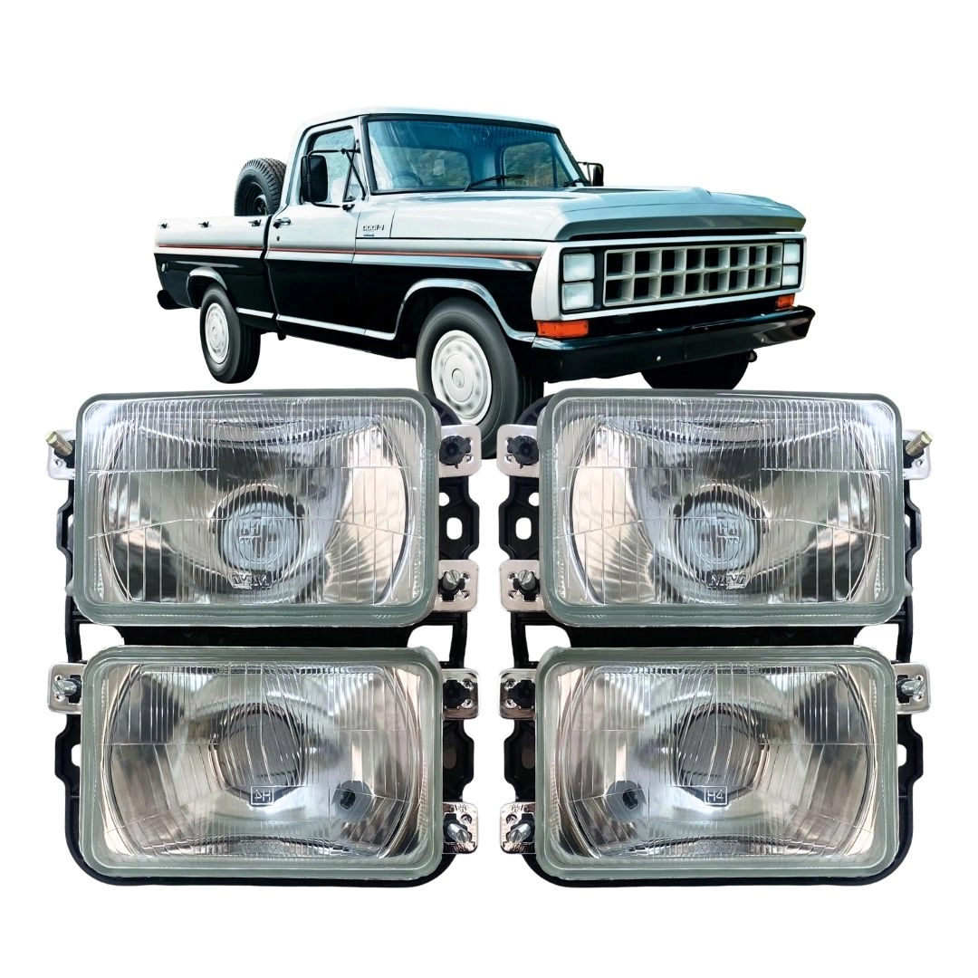 Par Farol Principal Para Ford F1000 F4000 F11000 85 a 91 Par Farol Principal Para Ford F1000 F4000 F11000 85 a 91