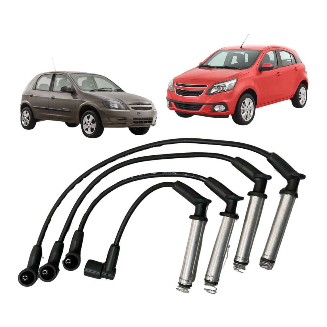 Jogo 4 Cabos de Ignição Para Agile 1.4 Celta 1.0 1.4