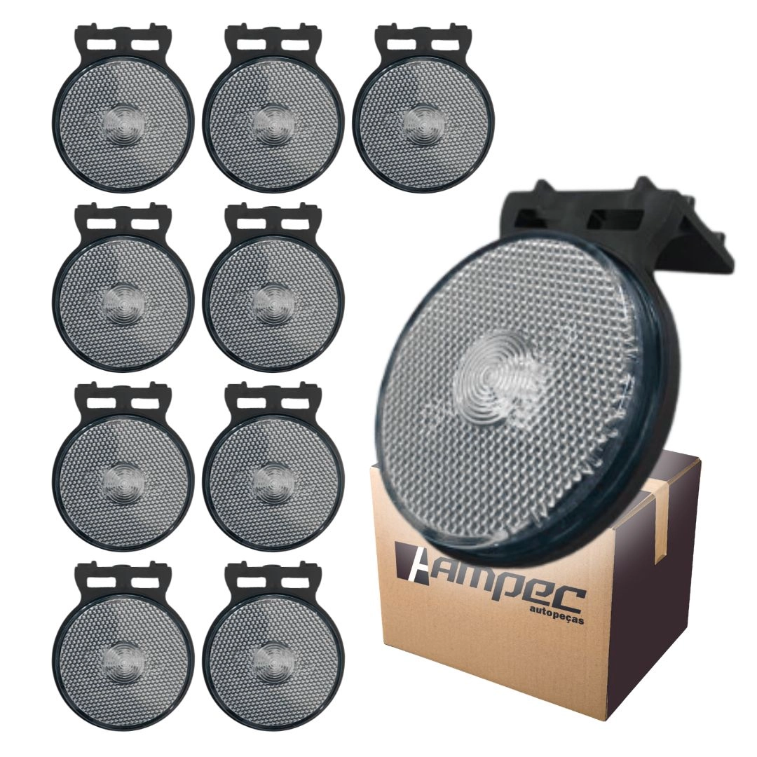 Kit 10 Lanternas Lateral Led Caminhão Carreta Com Suporte Cristal P Kit 10 Lanternas Lateral Led Caminhão Carreta Com Suporte Cristal P