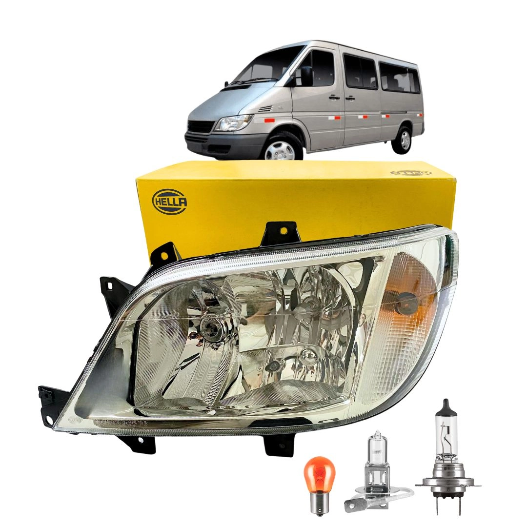 Farol Para Sprinter 408 411 412 413 CDI 1995 a 2006 LE Hella Farol Para Sprinter 408 411 412 413 CDI 1995 a 2006 LE Hella