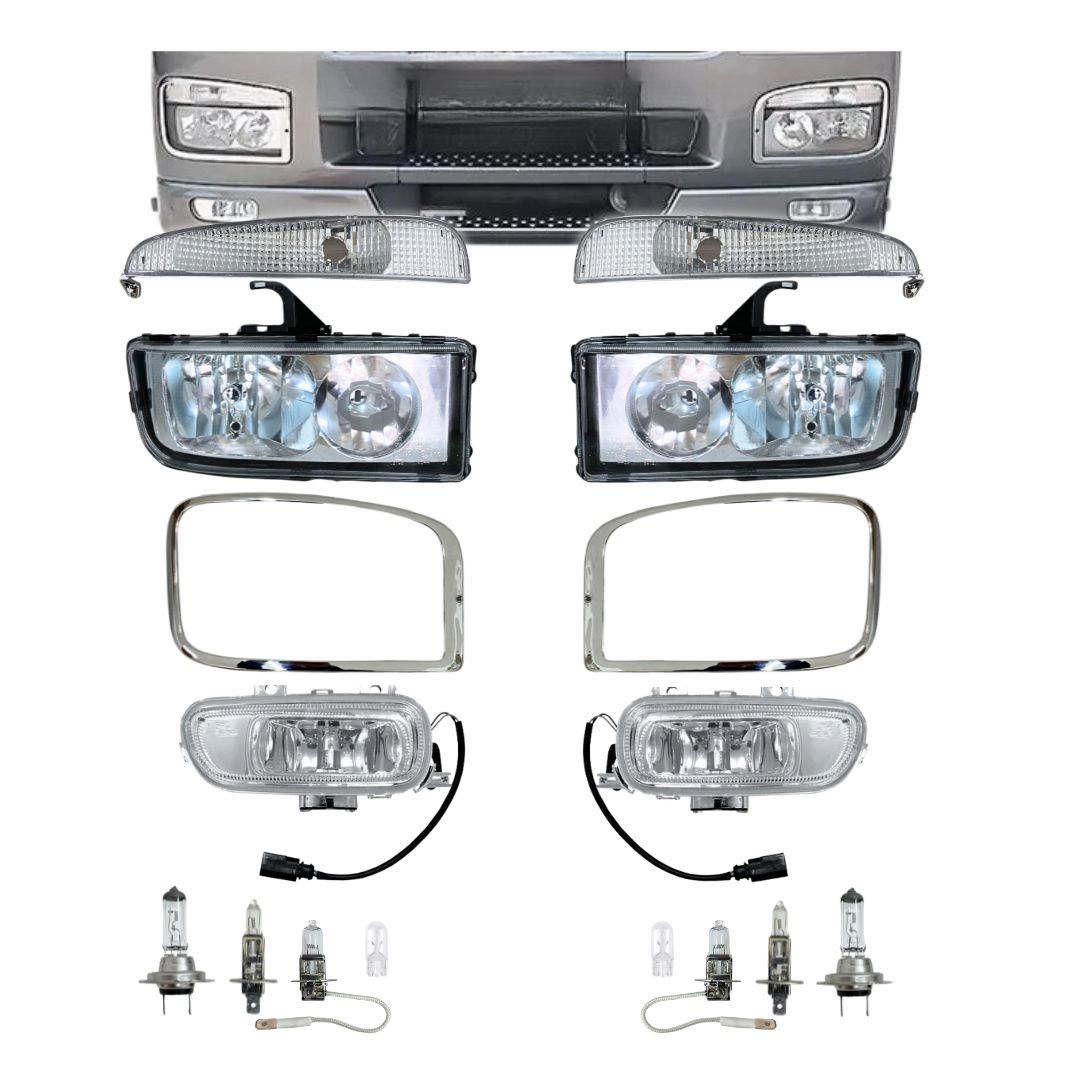 Kit Farol Principal Auxiliar Moldura Para MB Axor Kit Farol Principal Auxiliar Moldura Para MB Axor