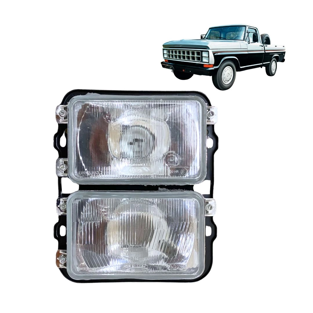 Farol Duplo Vidro Para Ford F1000 F4000 Ate 1994 LD LE Farol Duplo Vidro Para Ford F1000 F4000 Ate 1994 LD LE