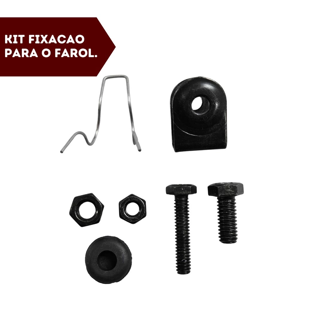 Farol Auxiliar Universal Redondo 142mm Lente Vidro H3