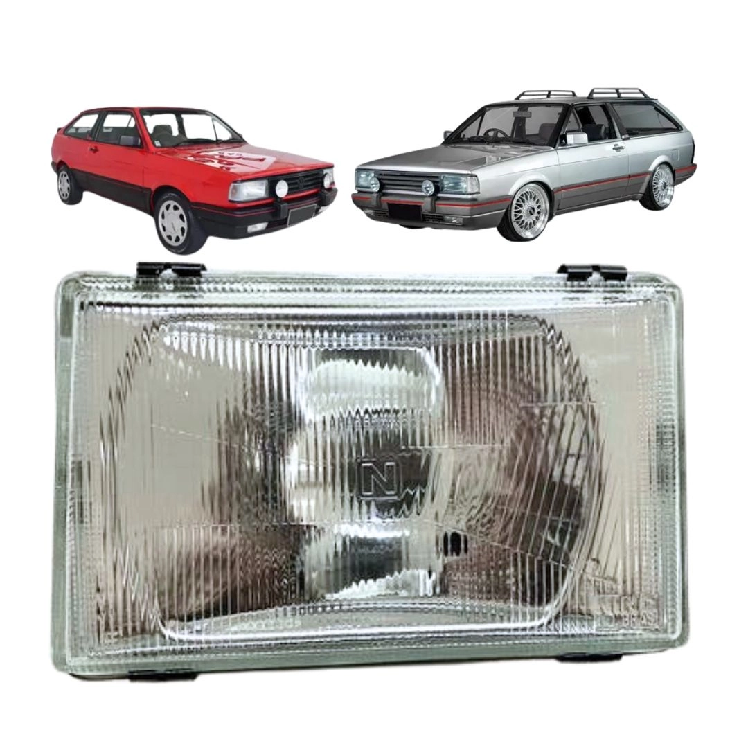 Farol Para Gol Parati Quadrado 87 a 90 Vidro Menor Curto LE Farol Para Gol Parati Quadrado 87 a 90 Vidro Menor Curto LE