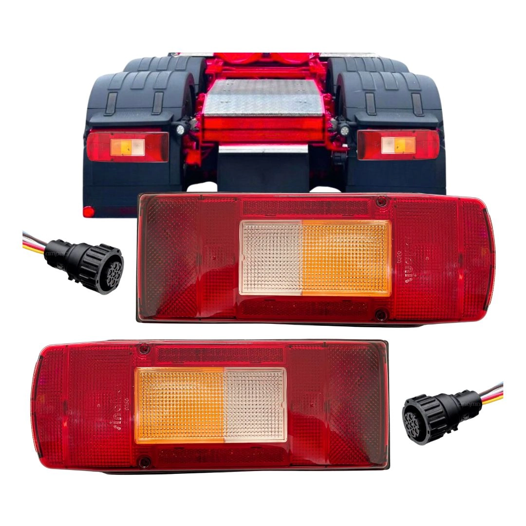Kit Lanterna Traseira Para Volvo FH VM FM Ap 2004 C/ Chicote Kit Lanterna Traseira Para Volvo FH VM FM Ap 2004 C/ Chicote