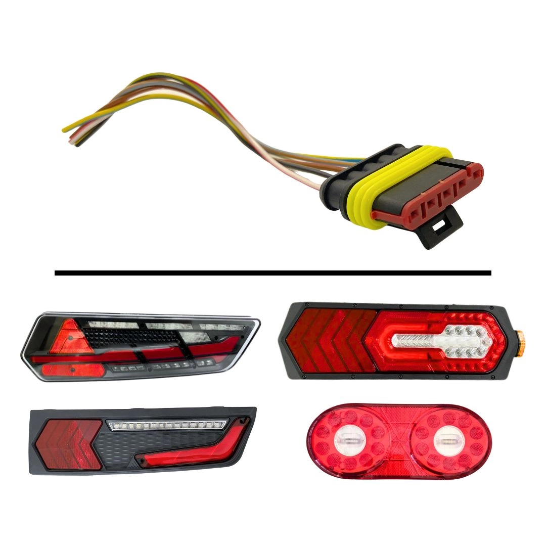 Chicote Conector Lanterna Randon Guerra Librelato 5 Vias Chicote Conector Lanterna Randon Guerra Librelato 5 Vias