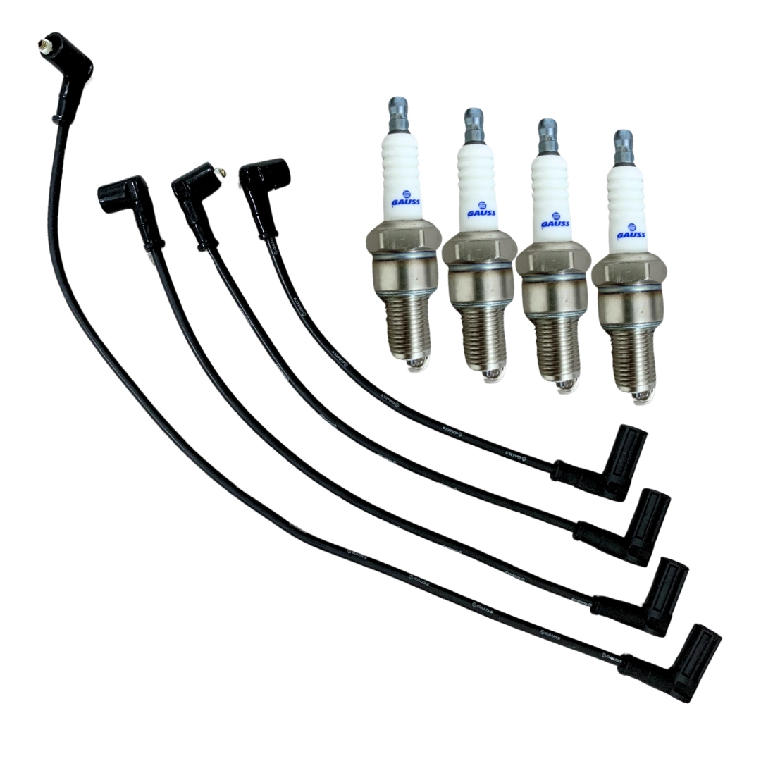Kit Cabo Ignição 4 Velas Ignição Fiorino Uno Tipo 1.6