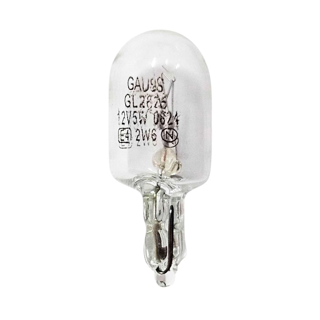 Kit 10 Lâmpada Pingo D'Água Lâmpada Pingão W5W 12v 5W Halógena Universal Gauss GL2825