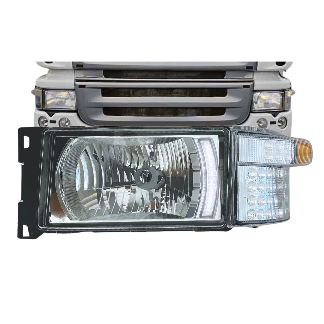 Farol e Lanterna Pisca Seta DRL LED Para Scania S4 LE Farol e Lanterna Pisca Seta DRL LED Para Scania S4 LE