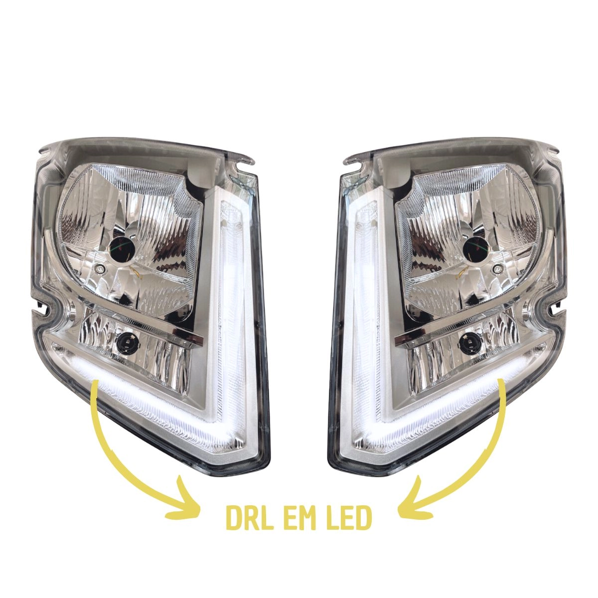 Par Farol Para Volvo VM 270 330 Após 2015 com LED Par Farol Para Volvo VM 270 330 Após 2015 com LED