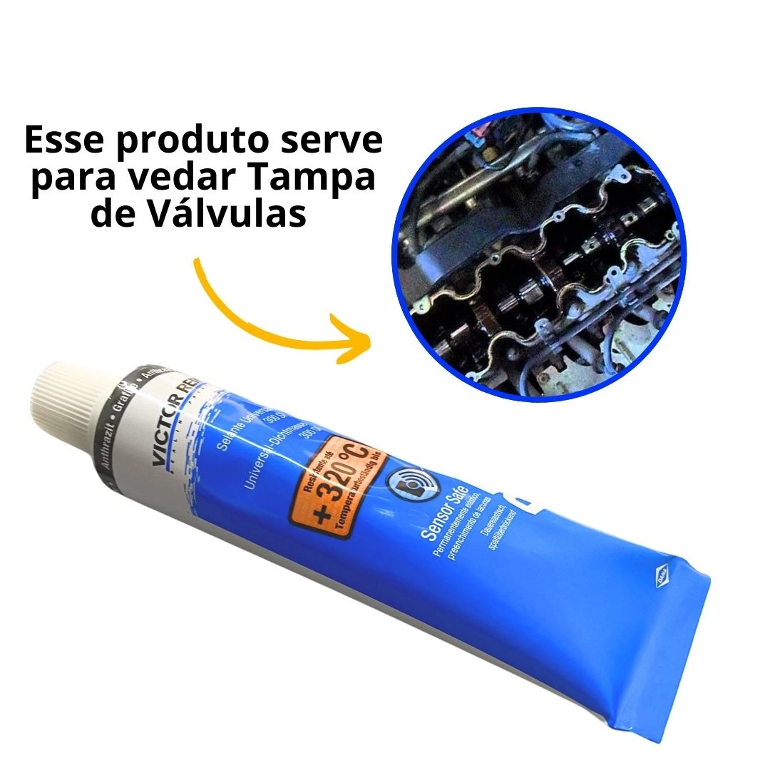 5 Cola Silicone Alta Temperatura Reinzosil Tampa Válvulas