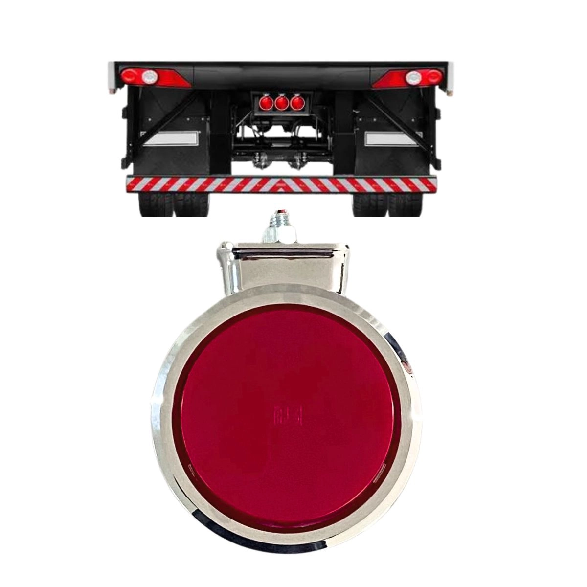 Lanterna Bojuda Foguinho Maria Lente Vermelha LED Bivolt 12v / 24v H3