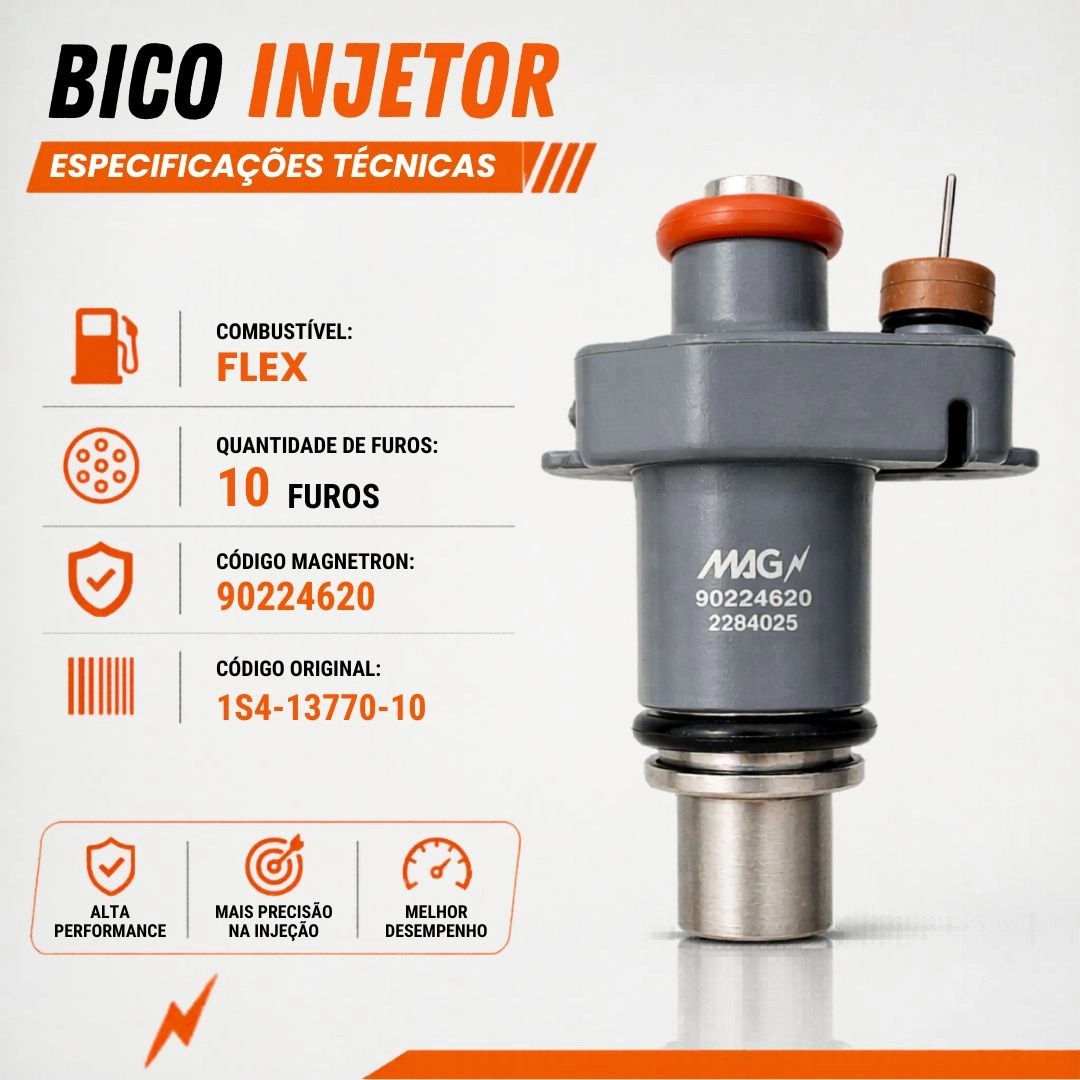 Bico Injetor Injeção Para Yamaha Fazer 250 XTZ Lander 250 Tenere 250 2007 a 2015 90224620 Bico Injetor Injeção Para Yamaha Fazer 250 XTZ Lander 250 Tenere 250 2007 a 2015 90224620