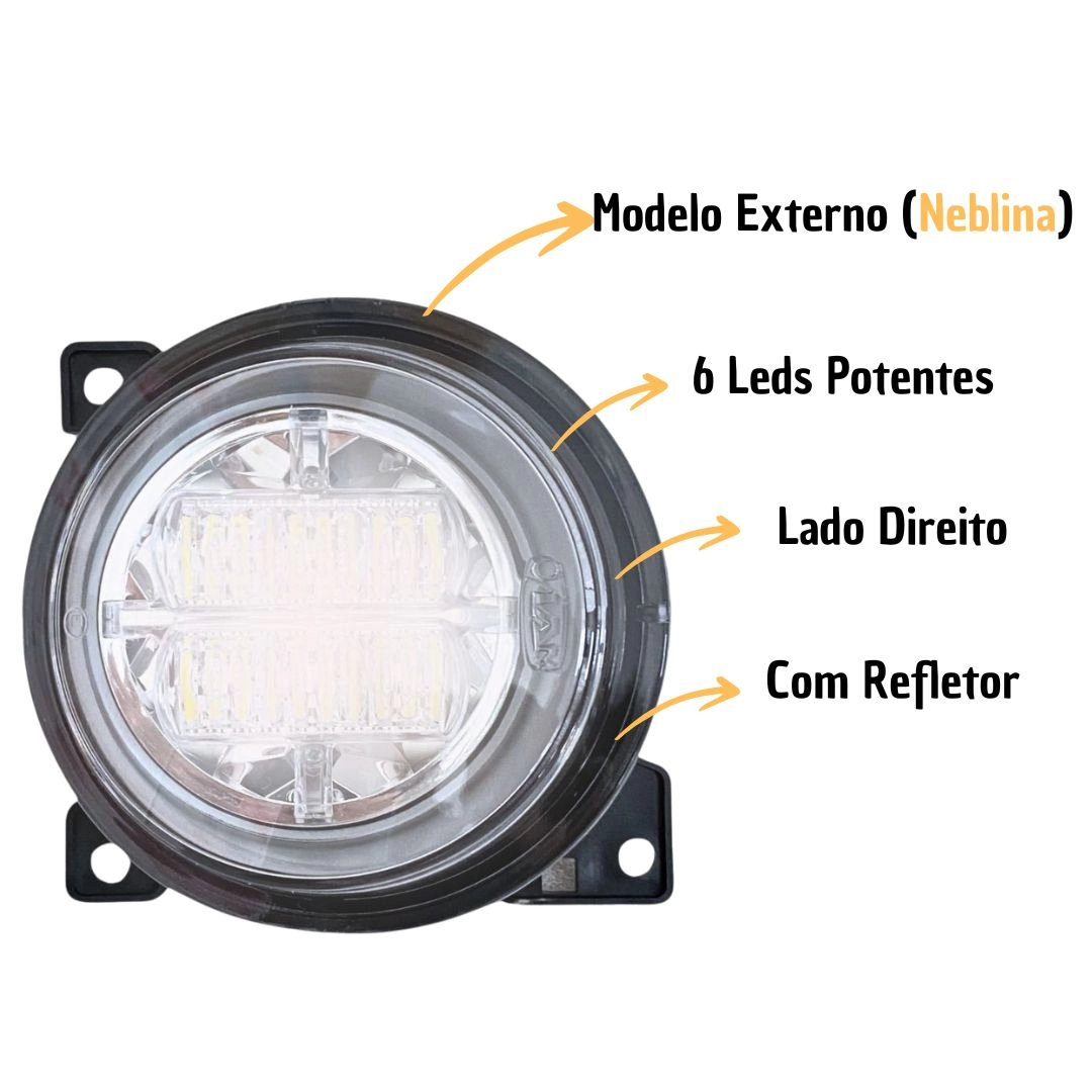 Farol Auxiliar Neblina LED Para Scania Série PGR Lado Direito IAM 83437416 Farol Auxiliar Neblina LED Para Scania Série PGR Lado Direito IAM 83437416