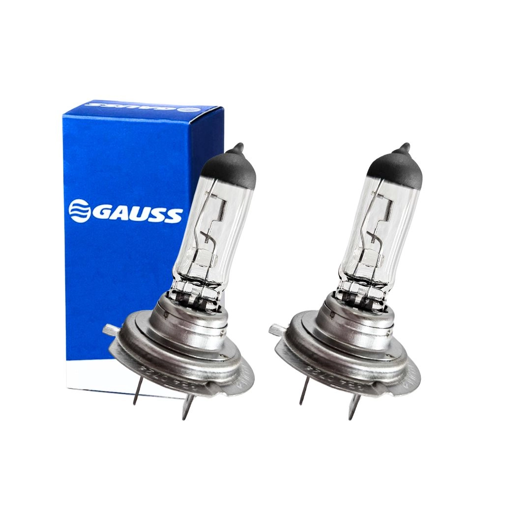 Par Lâmpada Farol H7 12v 55w Universal Amarela Gauss