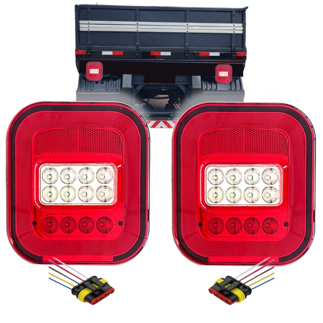Kit Lanterna Traseira FULL LED Universal Marmitao NIX 12 24V Kit Lanterna Traseira FULL LED Universal Marmitao NIX 12 24V