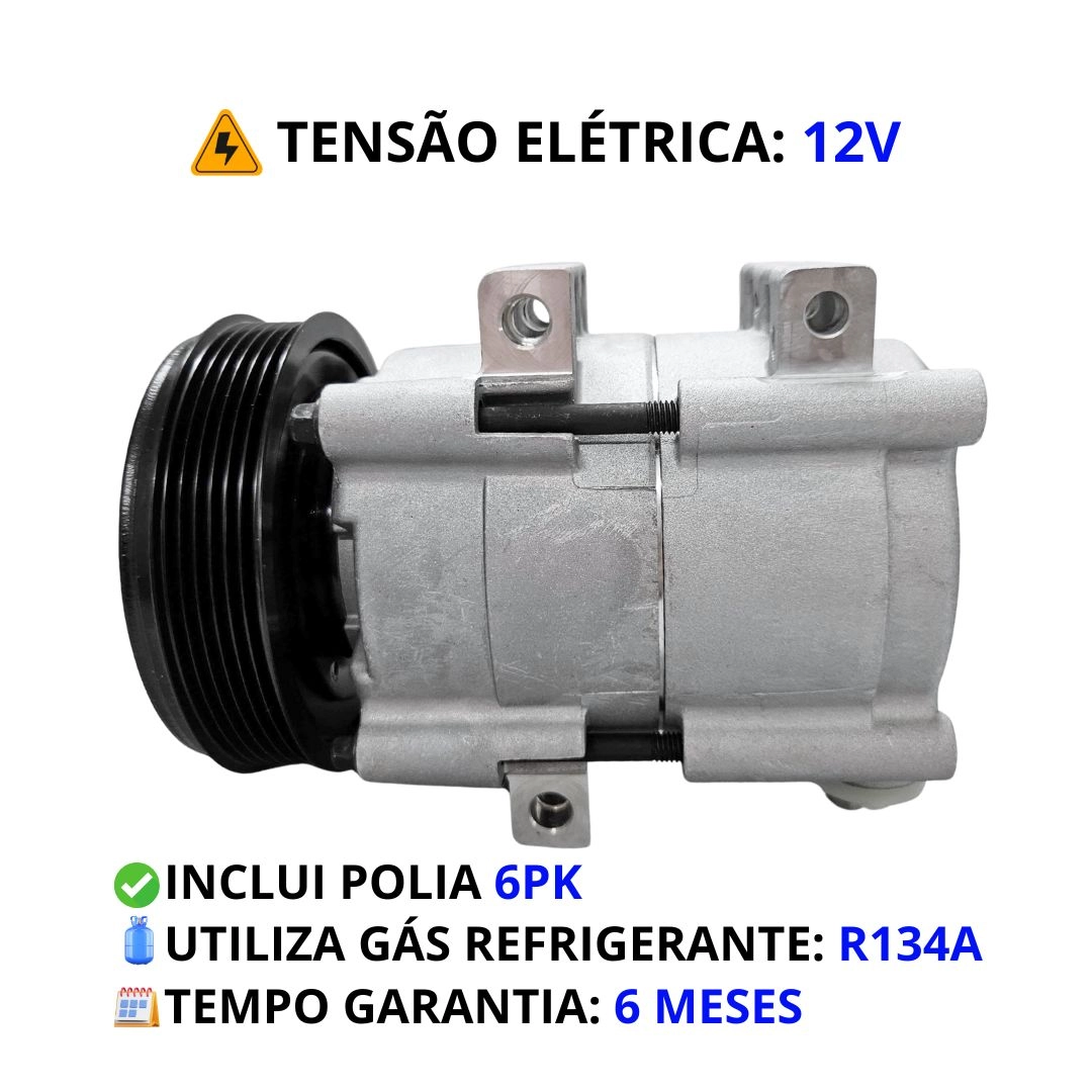 Compressor Ar Para F250 4.2 98 a 00 Gasolina F250 4.2 MWM Diesel 1998 a 2002 Delphi CS20459