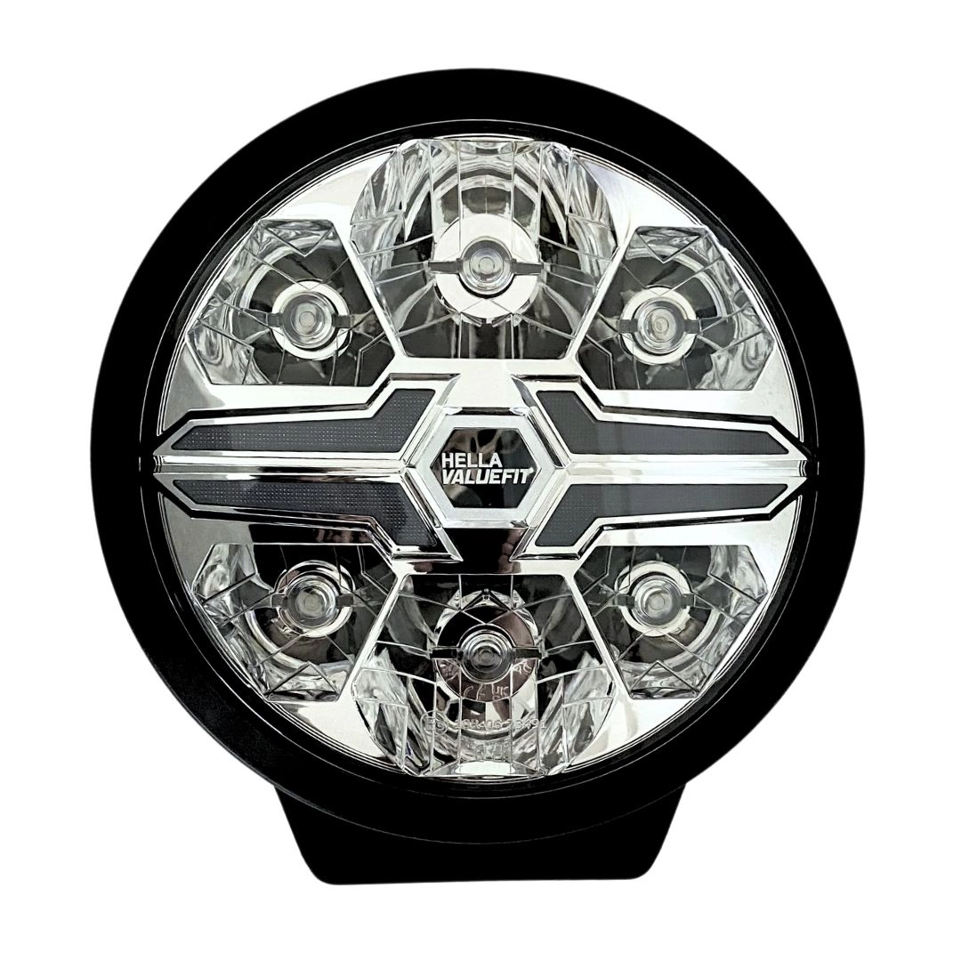 Farol Auxiliar Hella Valuefit Black LED 9" DRL Branco/Âmbar