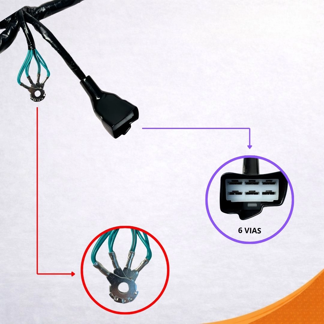 Chicote Fiação Principal Para Honda Cg 150 Fan Cg 150 Titan Cg 150 Start 2015 Magnetron 90286090 Chicote Fiação Principal Para Honda Cg 150 Fan Cg 150 Titan Cg 150 Start 2015 Magnetron 90286090