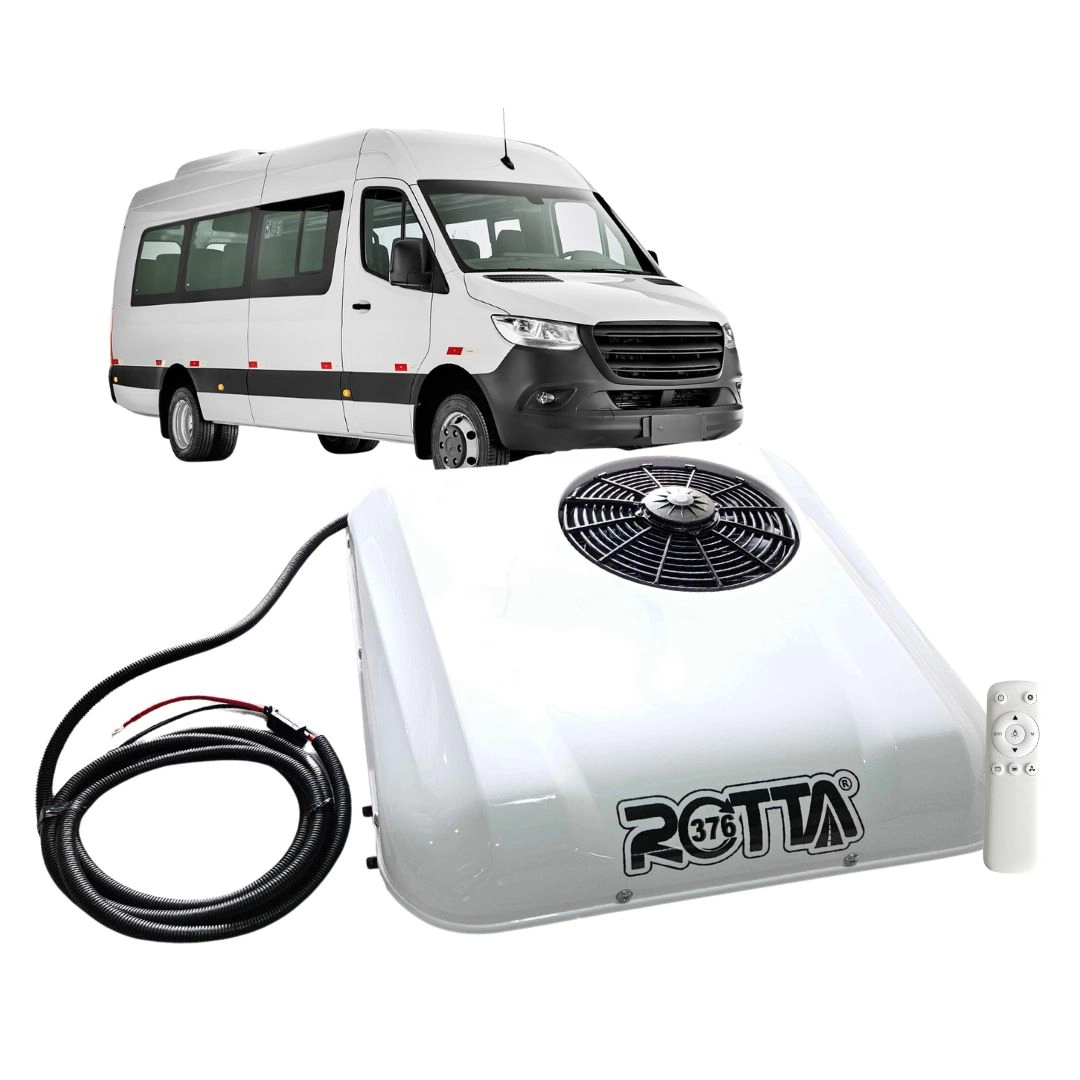 Kit Ar-Condicionado Caminhão Motorhome Van Elétrico Teto 12V Inverter 7.000 BTUS Kit Ar-Condicionado Caminhão Motorhome Van Elétrico Teto 12V Inverter 7.000 BTUS