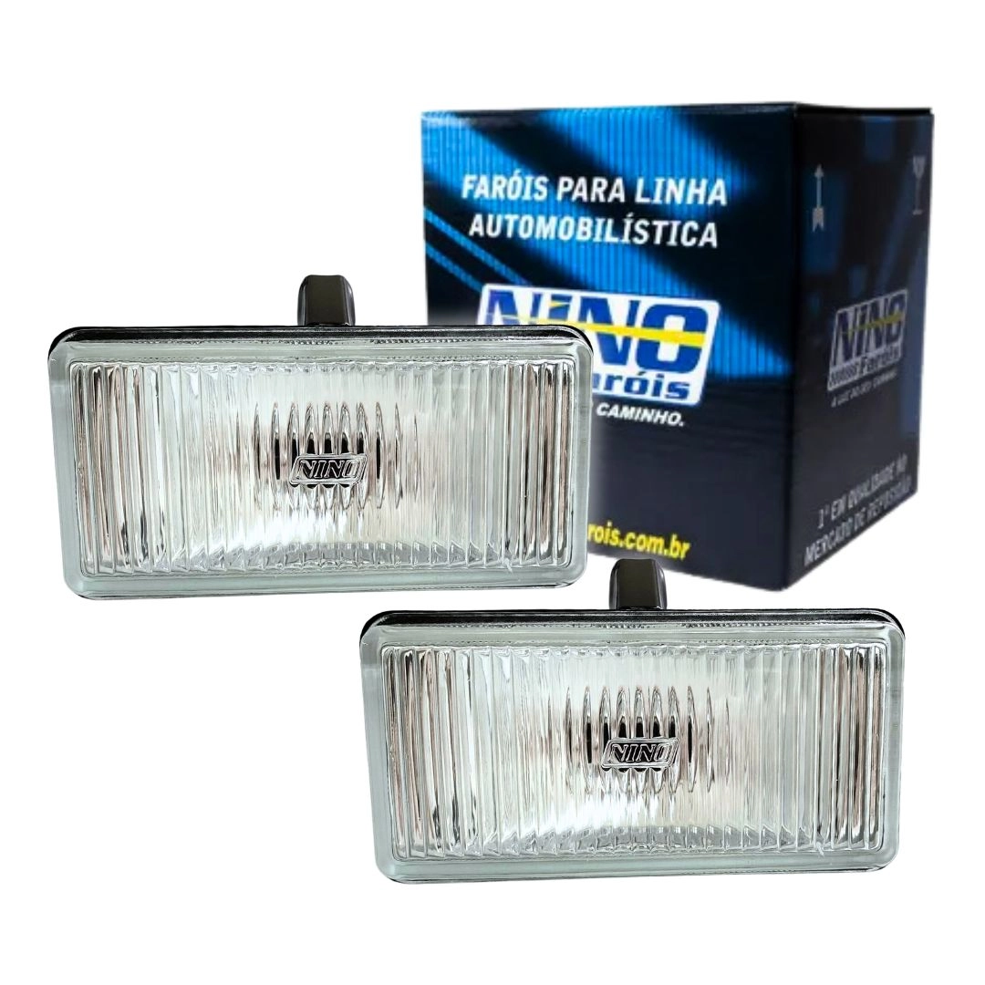 Par Farol Auxiliar Neblina Retangular Universal H3 152x178mm Par Farol Auxiliar Neblina Retangular Universal H3 152x178mm
