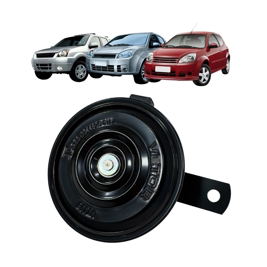 Buzina Bi-Bi Bibi Paquerinha 12v 2 Vias Para Ford EcoSport Fiesta Hatch Ka Vetor 7S5513802-DA